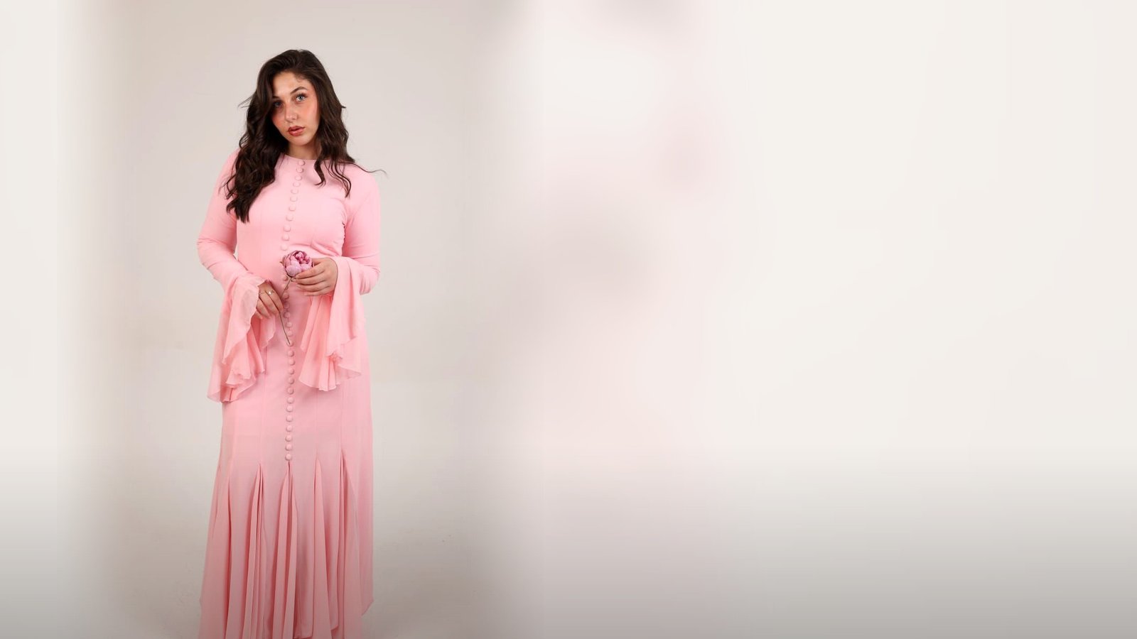 BY RAWAN rose dress editorial campaign