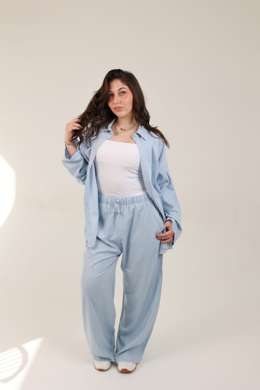 Blue wrap shirt